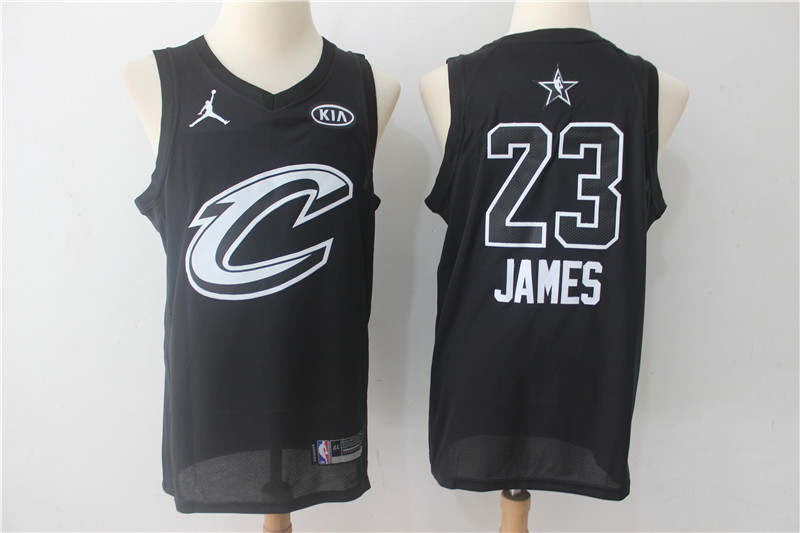 Men Cleveland Cavaliers 23 James Black 2108 All Stars NBA Jerseys